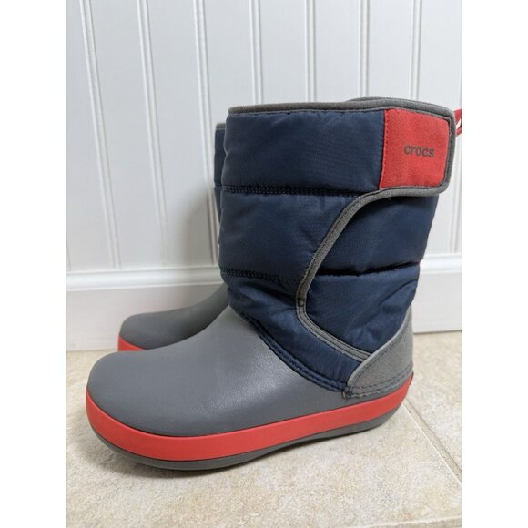 Crocs Unisex-Child LodgePoint Snow Boot Size J2 - Picture 4 of 10